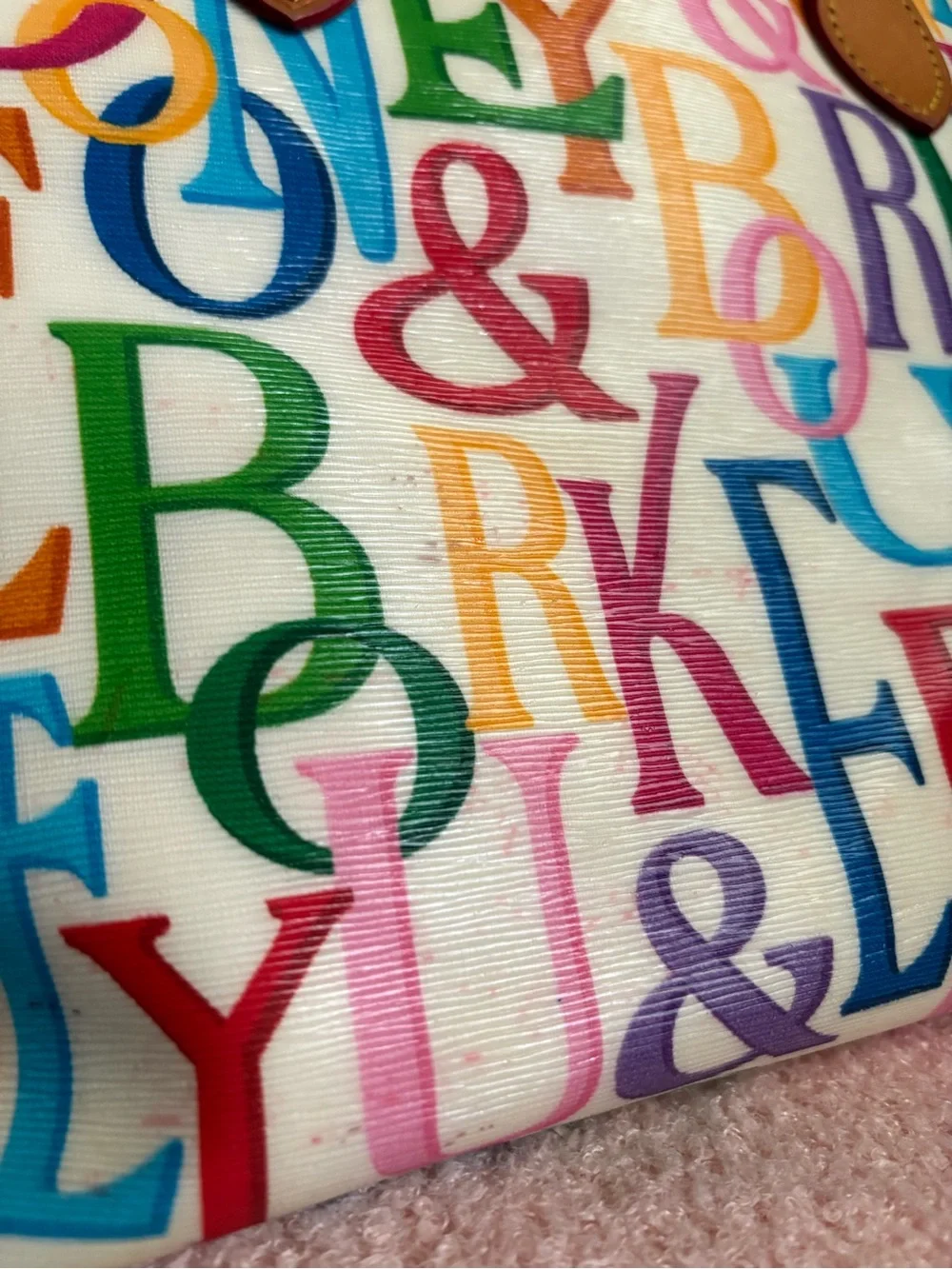 Dooney & Bourke Multicolor Signature Lettering Satchel